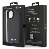 Etui BMW Leather Stamp Tricolor do iPhone 15 Plus - czarne