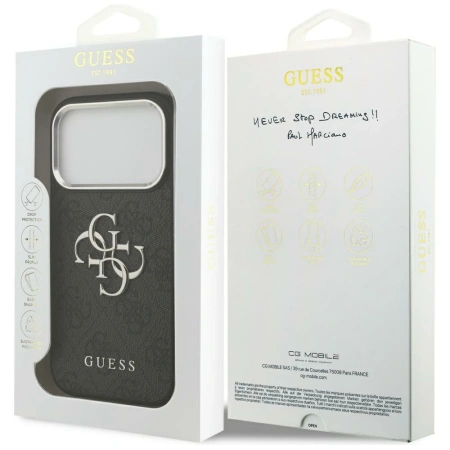 GUESS ETUI 4G BIG 4G CLASSIC LOGO DO IPHONE 17 PRO MAX LUKSUSOWA OCHRONA