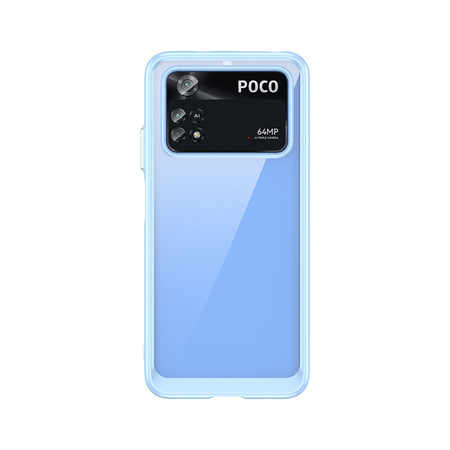 Outer Space Case etui Xiaomi Poco M4 Pro pokrowiec z elastyczną ramką niebieskie