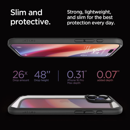 SPIGEN ULTRA HYBRID DO IPHONE 16 PRO MAX CASE Z ANTYPOŚLIZGOWĄ POWIERZCHNIĄ