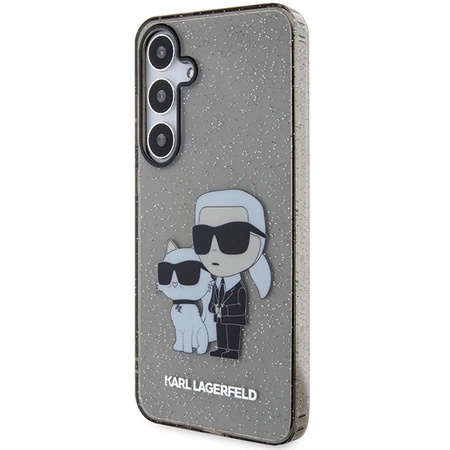 Etui Karl Lagerfeld Glitter Karl&Choupette na Samsung Galaxy S24 - czarne