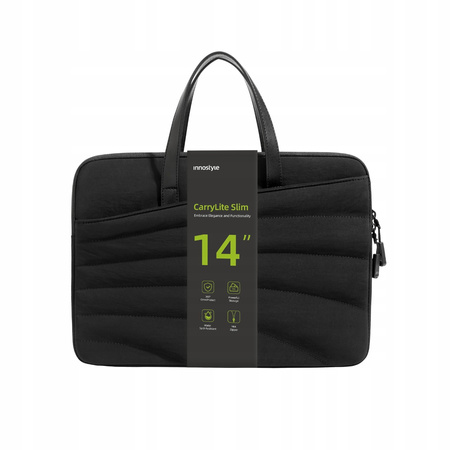 INNOSTYLE DAMSKA TORBA NA LAPTOPA 13 14 WODOODPORNA CARRYLITE SLIM CZARNA