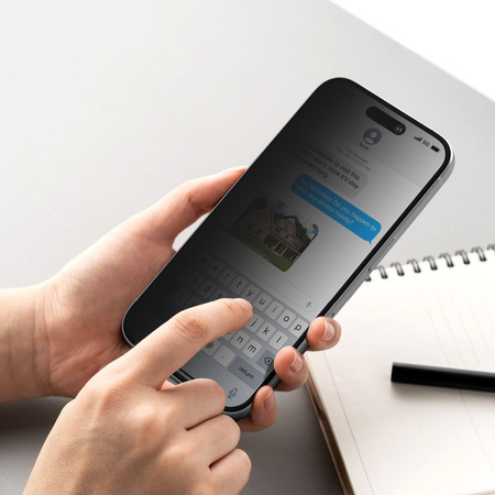 RINGKE SZKŁO EASY SLIDE 2-PACK DO IPHONE 16 PRO PRIVACY Z WYSOKIEJ