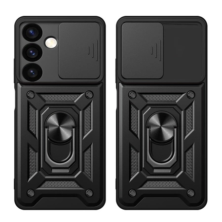 Etui Hybrid Armor Camshield do Samsung Galaxy S24 pancerne z osłoną na aparat - czarne