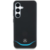 MERCEDES ETUI LEATHER CONTRASTED BLUE HORIZONTAL CURVE DO SAMSUNG GALAXY