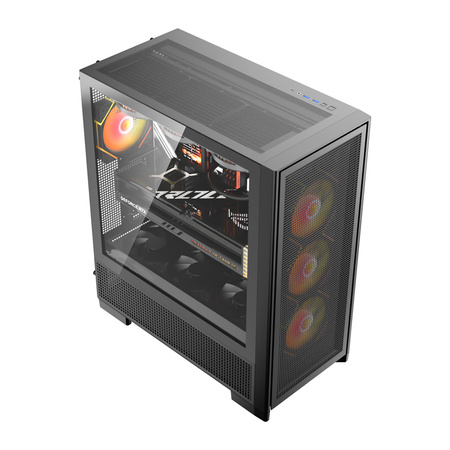 Obudowa komputerowa DARKFLASH AIRNOVA + 3 wentylatory (czarna)