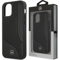 Mercedes MEHCP12LCDOBK iPhone 12 Pro Max 6,7" czarny/black hardcase Leather Perforated Area