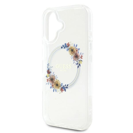 GUESS ETUI HARDCASE IML FLOWERS WREATH DO MAGSAFE DO IPHONE 16 PLUS 6.7