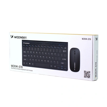 Zestaw bezprzewodowy klawiatura mysz bezprzewodowa 2.4 GHz - czarny