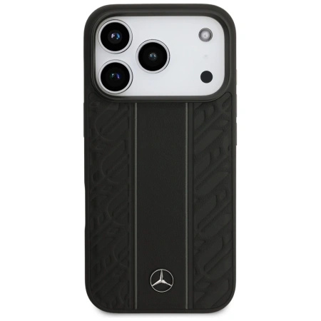 MERCEDES ETUI LEATHER LAUREL LEAVES STRIPES MAGSAFE DO IPHONE 17 PRO