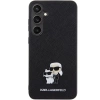 Etui Karl Lagerfeld Saffiano Karl&Choupette Metal Pin na Samsung Galaxy S24+ - czarne