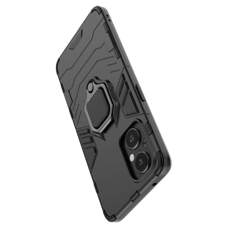 Ring Armor pancerne hybrydowe etui pokrowiec + magnetyczny uchwyt OnePlus Nord N20 5G czarny