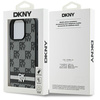 DKNY ETUI HARDCASE DO IPHONE 16 PRO 6.3 WZÓR W KRATKĘ Z PASKAMI DRUKOWANYMI