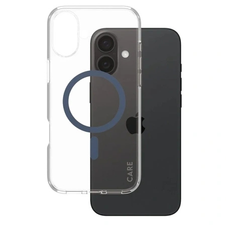 Etui CARE by PanzerGlass Flagship Case z MagSafe na iPhone 16 Plus - niebieskie