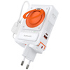 Ładowarka hybrydowa 4smarts 6w1          USB-C/USB-A PD 22.5W z powerbankiem 10 000 mAh, ładowanie indukcyjne Qi, kabel USB-C, biały