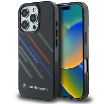 BMW ETUI HARDCASE MOTORSPORT IML RANDOM STRIPES DO IPHONE 16 PRO MAX 6.9