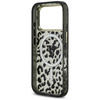 Etui Guess Leopard Glitter MagSafe do    iPhone 17 Pro czarny