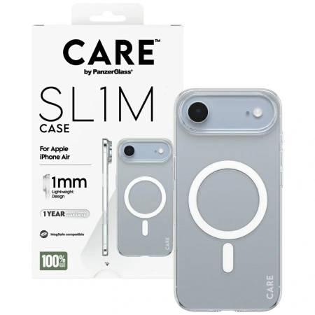 Etui CARE by PanzerGlass SL1M MagSafe na iPhone Air - przezroczyste