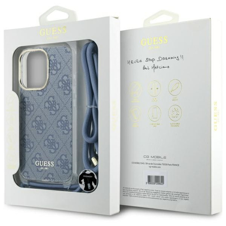 GUESS POKROWIEC CROSSBODY HARDCASE DO IPHONE 16 PRO MAX 6.9 DESIGN 4G PRINT