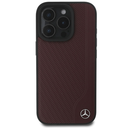 MERCEDES HARDCASE DO IPHONE 16 PRO 6.3 MB WOOD IMITATION LEATHER DO MAGSAFE