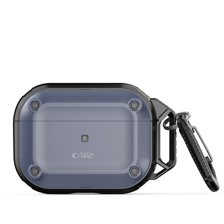 TECH-PROTECT ETUI ROUGH HOOK DO AIRPODS PRO 1 2 STALOWA OCHRONA I ZAWIESZKA