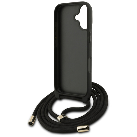 Etui Guess 4G Big Logo Cord Stap         Crossbody do iPhone 17 czarny