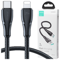 Joyroom kabel USB C - Lightning 20W Surpass Series do szybkiego ładowania i transferu danych 0,25 m czarny (S-CL020A11)