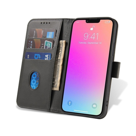 Magnet Case etui Asus Zenfone 9 pokrowiec z klapką portfel podstawka czarne