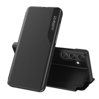 HURTEL ETUI DO SAMSUNG GALAXY S24 FE Z KLAPKĄ, STANDEM I EKOLOGICZNĄ SKÓRĄ