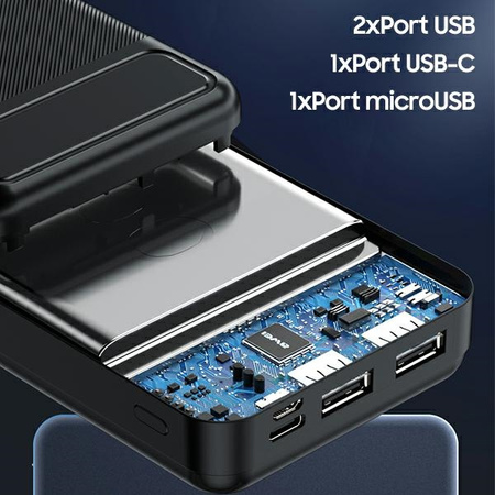 AWEI POWERBANK P6K 20000MAH DO TELEFONÓW 2XUSB PD Z KABLEM MICRO-USB