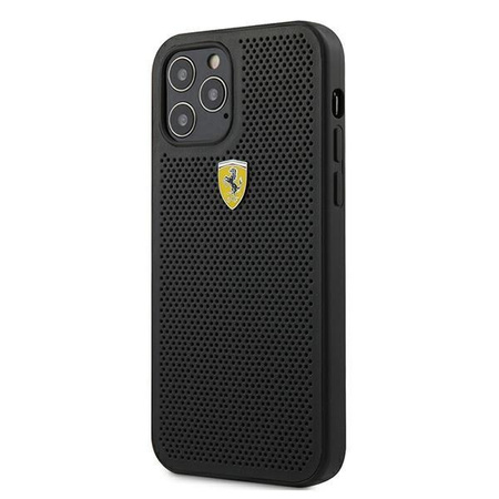 Etui Ferrari On Track Perforated na iPhone 12 / iPhone 12 Pro - czarne