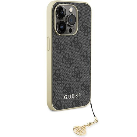 Guess GUHCP15LGF4GGR iPhone 15 Pro 6.1" szary/grey hardcase 4G Charms Collection