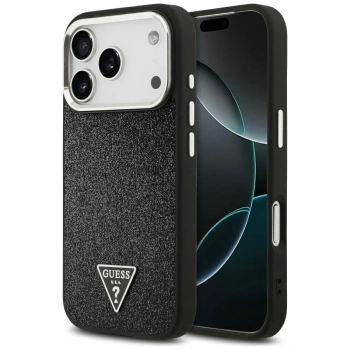 GUESS ETUI GLITTER TRIANGLE LOGO MAGSAFE DO IPHONE 17 PRO OCHRONA