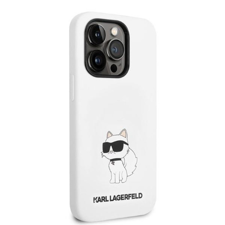 Karl Lagerfeld KLHCP14LSNCHBCH iPhone 14 Pro 6,1" hardcase biały/white Silicone Choupette