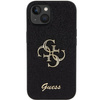 Etui Guess Glitter Script Big 4G na iPhone 15 - czarne