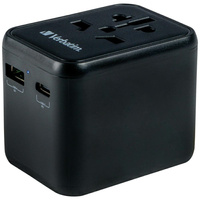 VERBATIM ADAPTER PODRÓŻNY 2xUSB-A USB-C PD 20W DO SPRZĘTU ELEKTRONICZNEGO