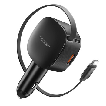 SPIGEN EV603BT ESSENTAIL CAR CHARGER 60W BLACK