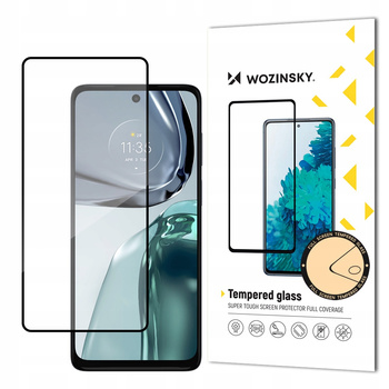 WOZINSKY SZKŁO HARTOWANE FULL GLUE DO MOTOROLA MOTO G62 WYSOKA WYTRZYMAŁOŚĆ