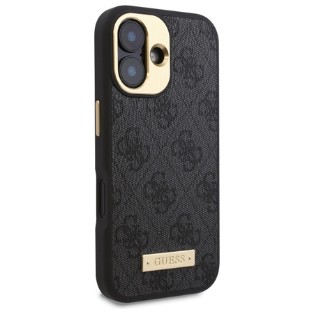 Guess GUHMP16SU4GPRK iPhone 16 6.1 czarny/black hardcase 4G Logo Plate MagSafe
