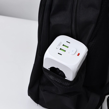 TECH-PROTECT PCL3X4 ZASILACZ 2 USB 2 TYPE-C 3 GNIAZDA DO ŁADOWANIA TABLETÓW