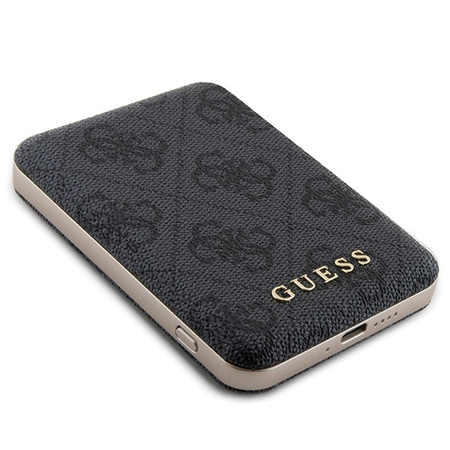 Zestaw Guess GUBPM5N614GEMGK iPhone11 6.1 hardcase + Powerbank 5000mAh MagSafe czarny/black 4G Metal Logo