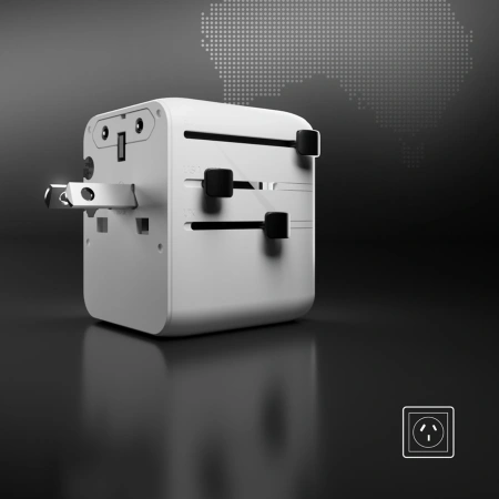 Adapter podróżny SBS 2xUSB-C 1xUSB-A uniwersalny - biały