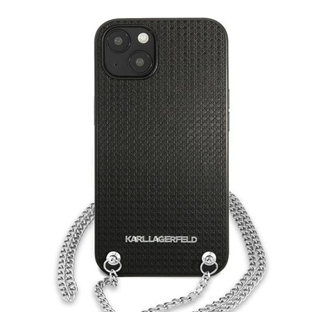 KARL LAGERFELD ETUI HARDCASE DO IPHONE 13 14 15 6,1 MAGNETYCZNE Z ŁAŃCUCHEM