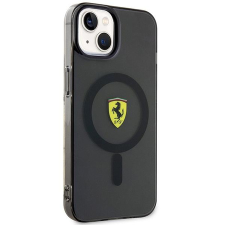 Etui Ferrari FEHMP14SURKK na iPhone 14 - czarne Translucent Magsafe