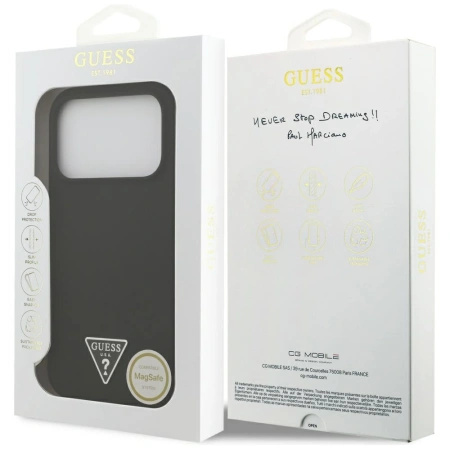 GUESS ETUI SILICONE TRIANGLE LOGO MAGSAFE DO IPHONE 17 PRO OCHRONA Z LOGO