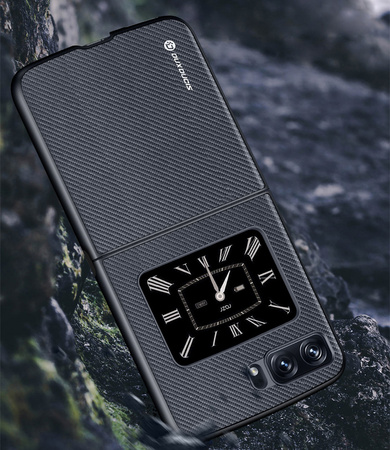 Dux Ducis Fino etui Motorola Razr 2022 pokrowiec z silikonową ramką czarne