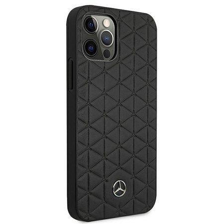 Mercedes MEHCP12LSPSBK iPhone 12 Pro Max 6,7" czarny/black hardcase Leather Quilted Embossed