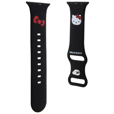 Pasek Hello Kitty Silicone Kitty Head na Apple Watch 38/40/41mm - czarny