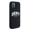 DKNY CASE DO IPHONE 15 14 13 6.1 DO MAGSAFE LIQUID SILICONE Z BIAŁYM LOGO