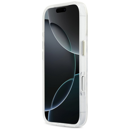 Etui Guess IML Gradient Script Metal     MagSafe do iPhone 17 Pro biały